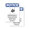 Signmission Emergency Evacuation Sign With Symbol, 3.5 in W x Rectangle, Vinyl Decal OS-2PACK-NS-D-35-V-11797 - alternate 1